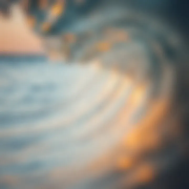 Close-up of ocean waves creating a soothing melody