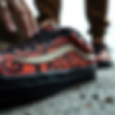 Off the Wall Sneaker Design Close-up of Off the Wall sneaker design featuring unique patterns