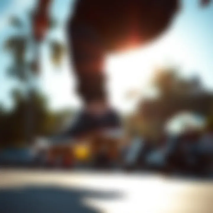 Skateboarder in Off the Wall Sneakers Skateboarder wearing Off the Wall sneakers in action