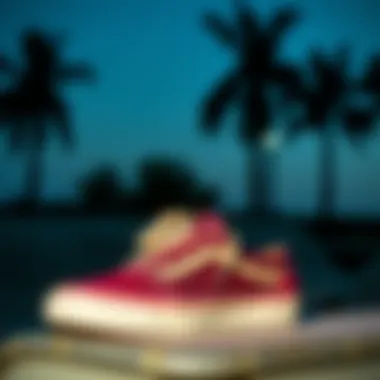 Vintage Off the Wall Sneakers Vintage Off the Wall sneakers in a skate park setting