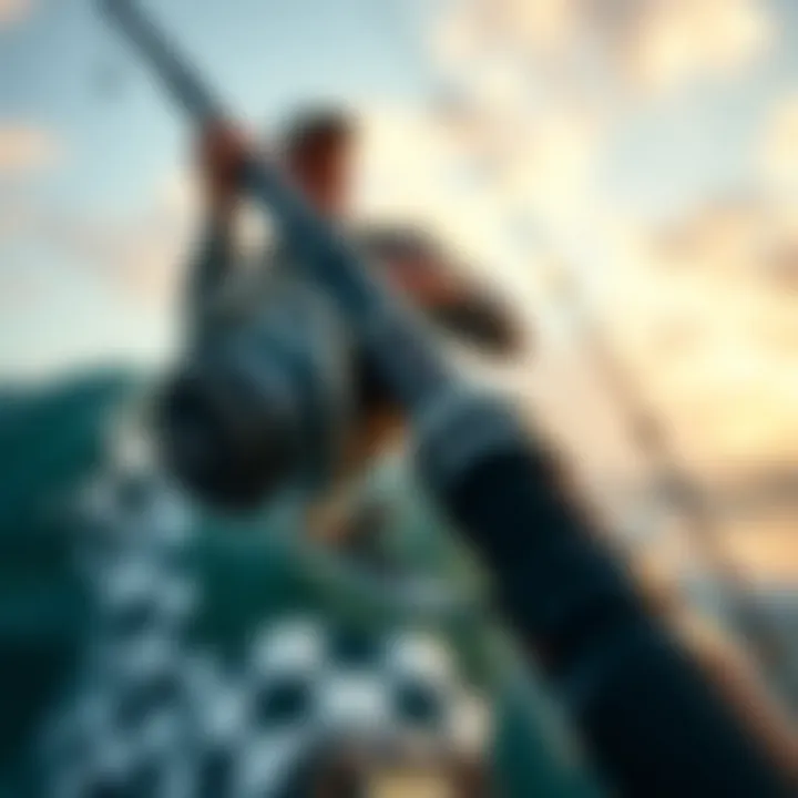 Fishing scenario highlighting the performance of Okuma Longitude Surf Rods in action