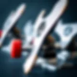 Close-up view of skateboard trucks highlighting their width and design.