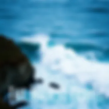 A breathtaking coastal landscape with waves crashing