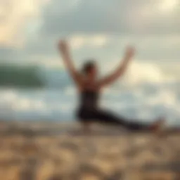 Surfer performing Pilates exercise on a mat