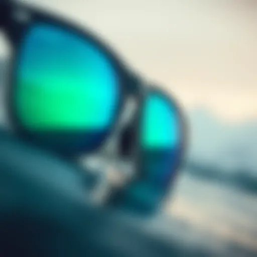 Innovative Lens Technology for Surfers Close-up view of prescription lenses designed for surfing
