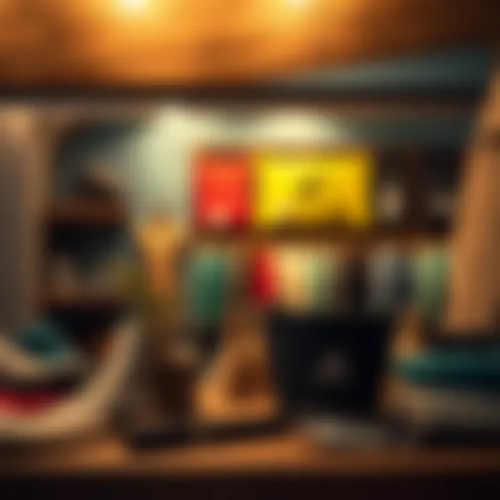 Commitment to Sustainability An eye-catching display of sustainable materials used in Rip Curl products