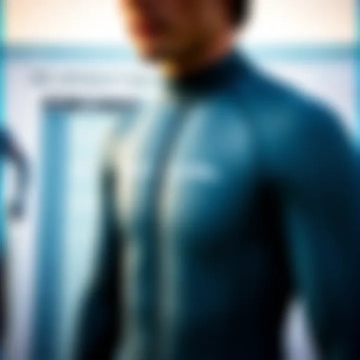 Detailed view of Rip Curl wetsuit size chart