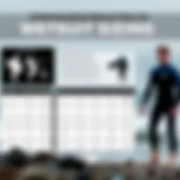 Detailed infographic of Rip Curl wetsuit sizing