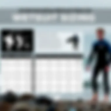 Detailed infographic of Rip Curl wetsuit sizing