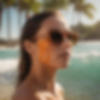 Proper Sunblock Application Techniques Illustration of effective sunblock application on skin