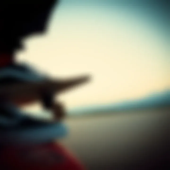 Skateboarding Action Illustrating Shoe Durability Skateboarding action shot demonstrating the importance of shoe comfort and durability