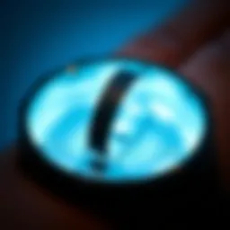 Close-up view of a shark protection bracelet showcasing its design