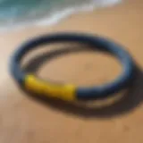 Close-up of a shark-resistant bracelet highlighting its unique design features