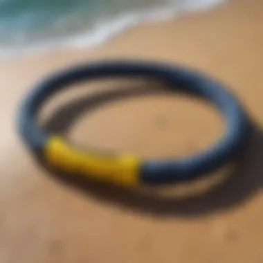 Close-up of a shark-resistant bracelet highlighting its unique design features