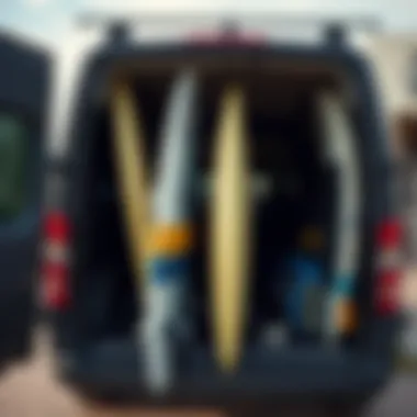 Different types of surfboard racks displayed for comparison