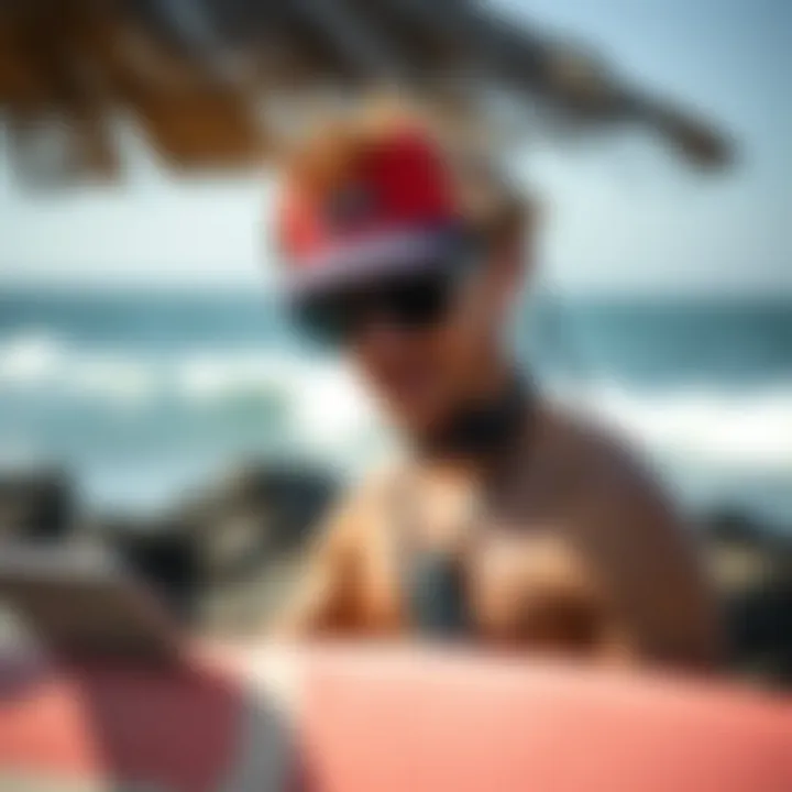 Enhancing Connectivity: Surf Enthusiast with Peplink Surf SOHO Surf enthusiast using Peplink Surf SOHO in a coastal setting