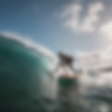 Surf balance training on a stability board