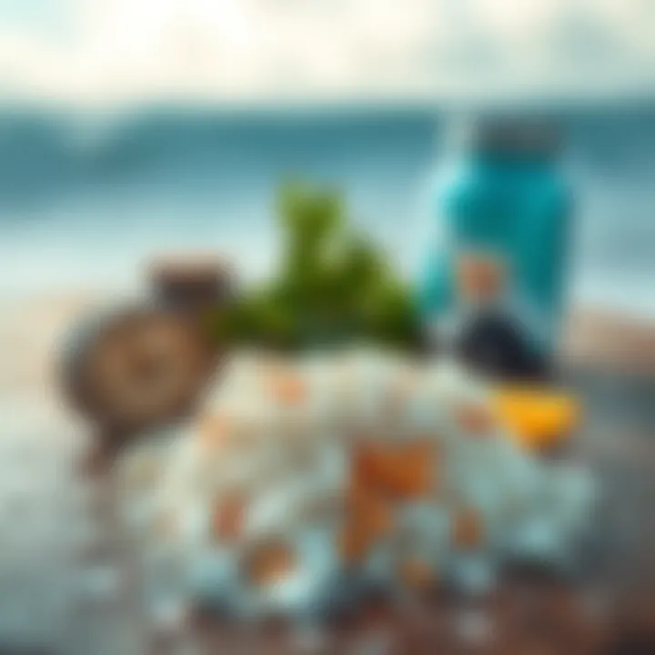 Understanding Surf Zinc Composition Close-up of surf zinc ingredients on a wooden surface