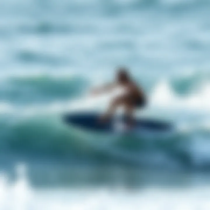 Experience the Thrill of Self-Powered Surfing Surfer riding a self-powered surfboard on a wave