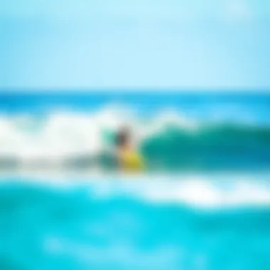 A surfer catching a perfect wave at a popular Costa Rican beach