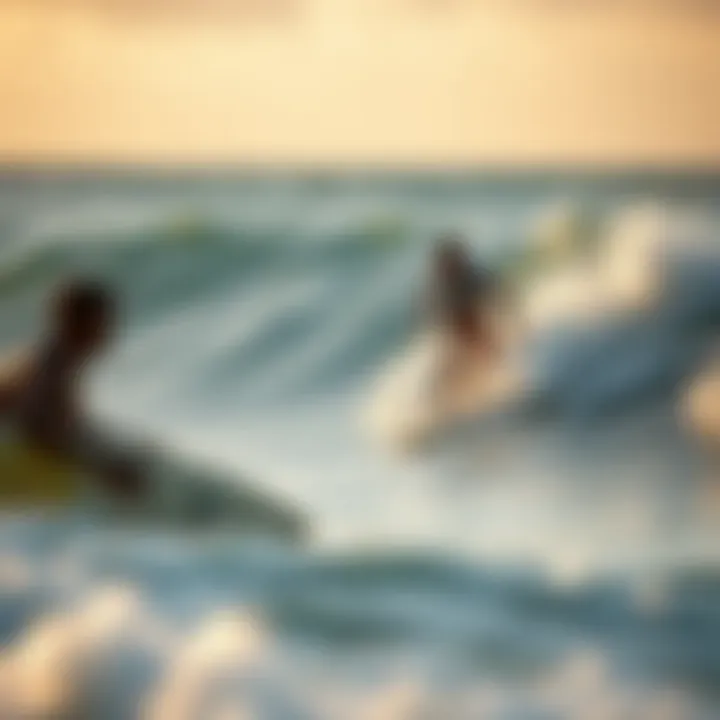 Local surfers enjoying the waves in Nosara