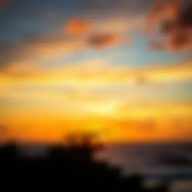 Stunning sunset view over the Pacific Ocean in Costa Rica