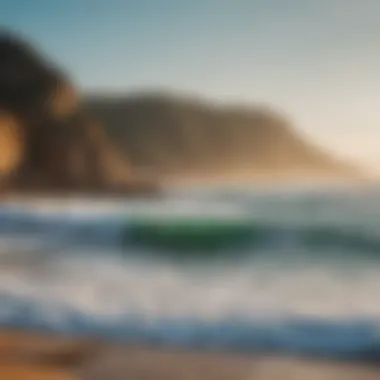 A stunning view of Praia do Guincho, popular among beginner surfers.