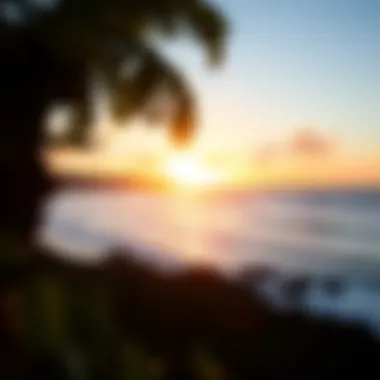 Serene Sunset Over Surf Spots Peaceful sunset view over Oahu's surf spots