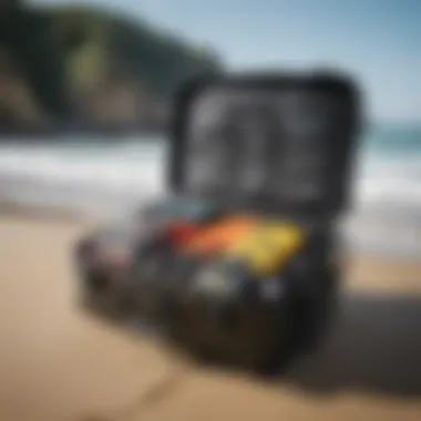 Quality Surf Travel Bag with Ample Storage A high-quality surf travel bag displaying its ample storage space and durability.