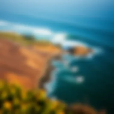 Aerial view of Ventura Point showcasing its unique coastline and wave formations