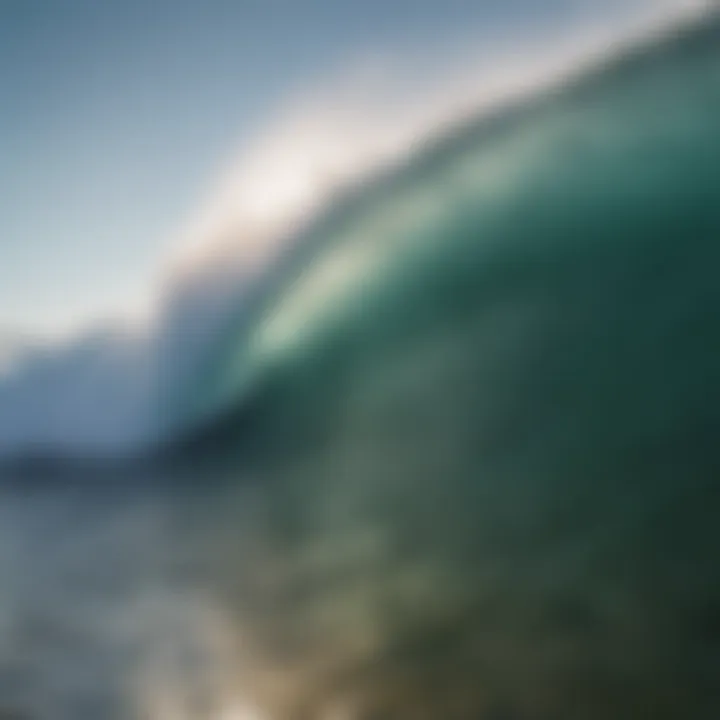 Close-up of soft ocean waves creating a soothing rhythm