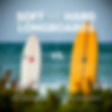 Comparison chart between soft longboards and hard longboards highlighting key differences