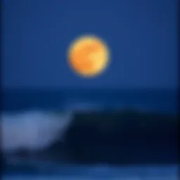 Lunar phase showcasing the current moon