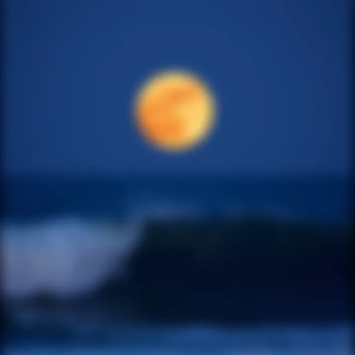 Lunar phase showcasing the current moon