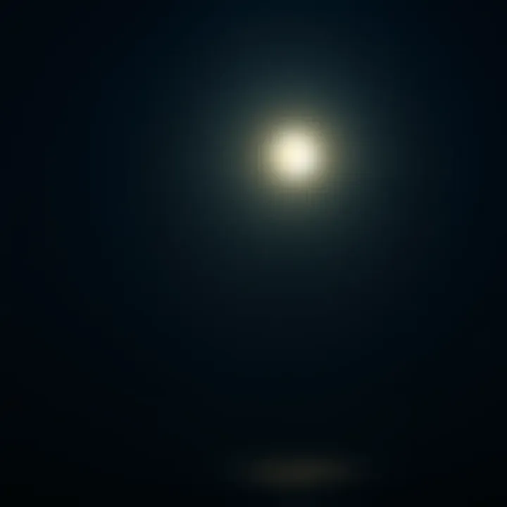 A serene night sky lit by a bright moon