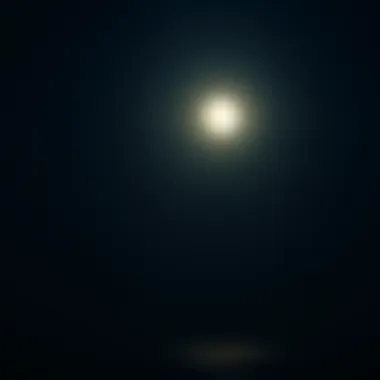 A Serene Night Sky with the Moon A serene night sky lit by a bright moon