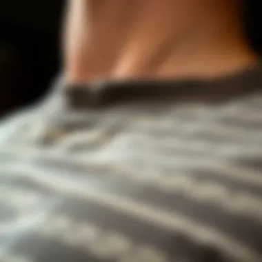 Close-up of sustainable materials used in surf apparel