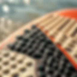 Close-up of a high-performance traction pad showcasing unique grip patterns