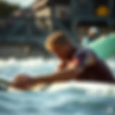 Laird Hamilton participating in an environmental cleanup