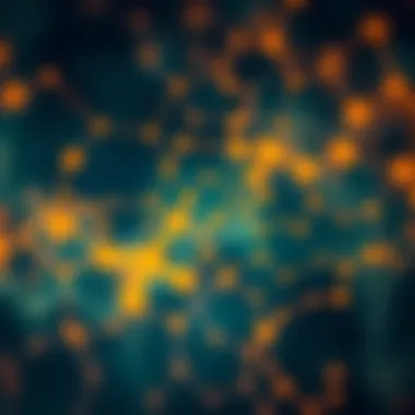 An abstract graphic showcasing metabolic pathways