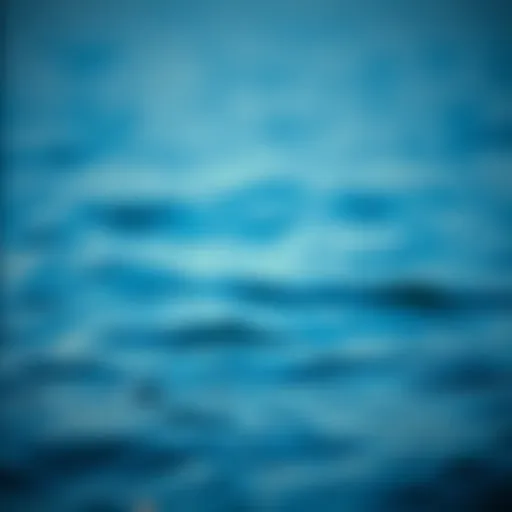 A serene water landscape symbolizing hydration