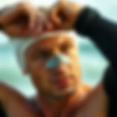 Maintaining Your Nose Protector for Longevity A surfer demonstrating the optimal maintenance of nose protectors after a session.