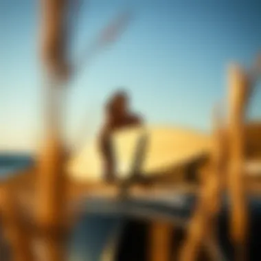 User enjoying the surfing experience enhanced by the Inno surf rack