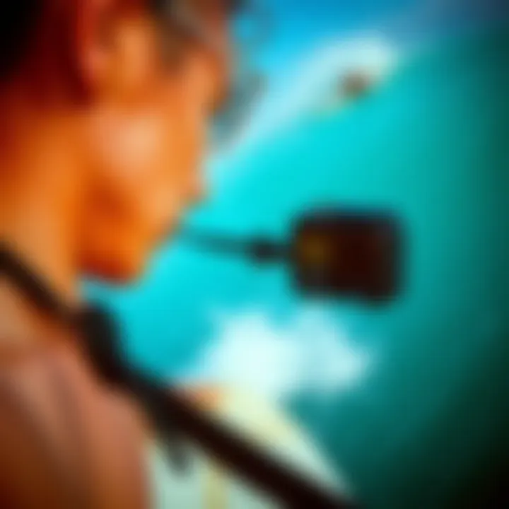 Surfer Utilizing Go Pro Surfer capturing footage with Go Pro