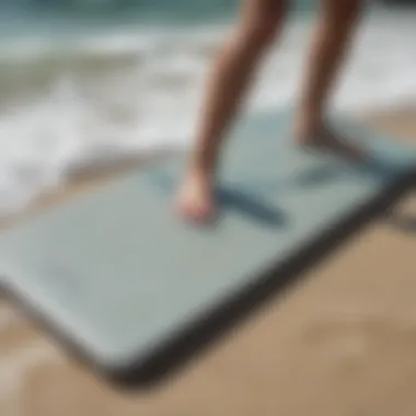 Detailed view of premium boogie board materials