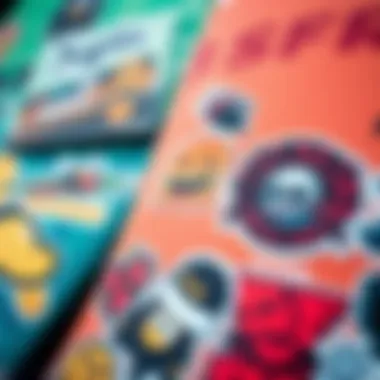 Showcasing different surfaces for sticker application