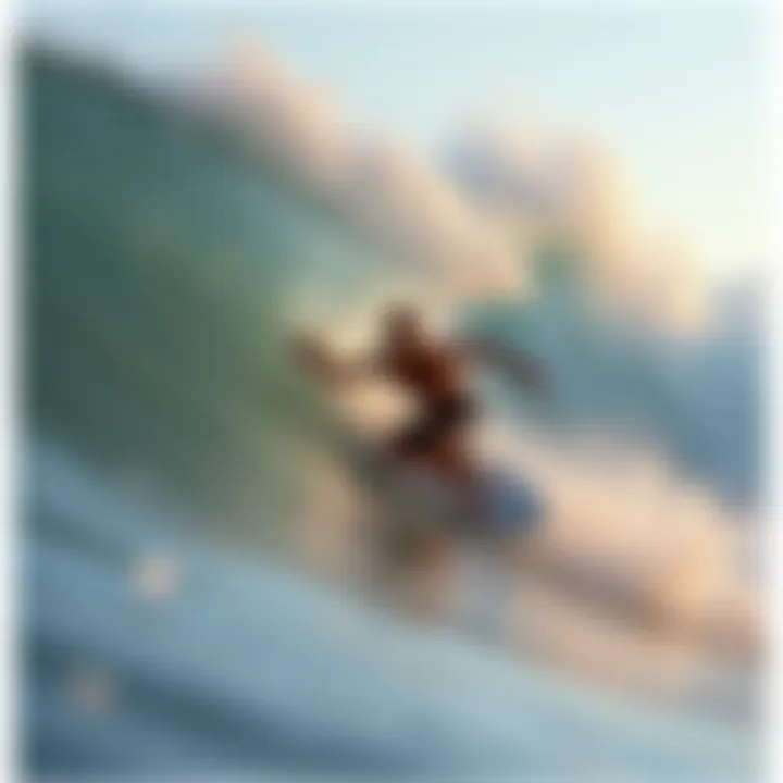 Unleashing Energy on the Waves Surfer enjoying waves with energy and vitality