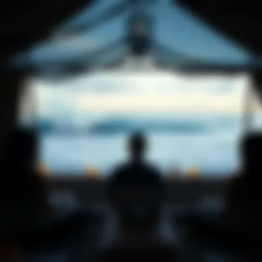 Sound therapy session with ocean soundscapes in the background