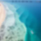 Aerial View of Maldivian Surf Break A breathtaking aerial view of a pristine Maldivian surf break