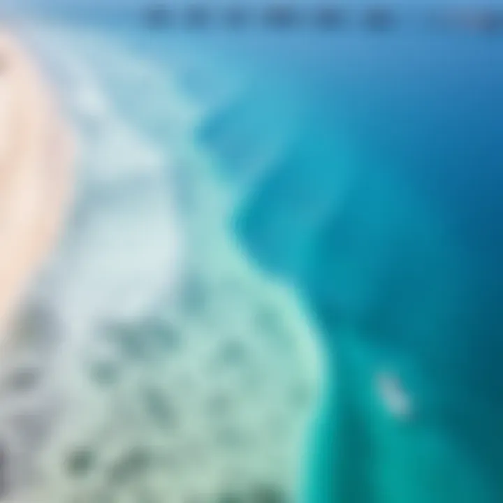 Aerial View of Maldivian Surf Break A breathtaking aerial view of a pristine Maldivian surf break